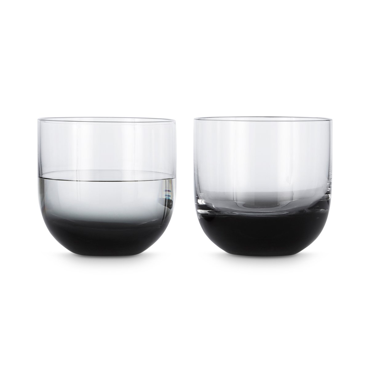 Tom Dixon Tank whiskey glass 2-pack black | Scandinavian Design | Transparent