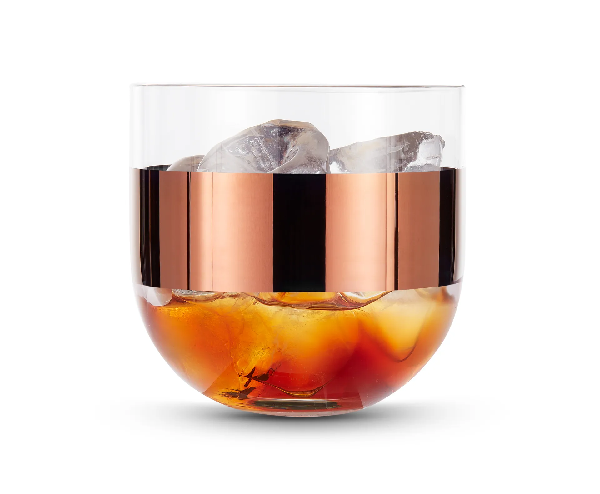 Tank whisky glass 30 cl 2-pack, Clear-copper Tom Dixon
