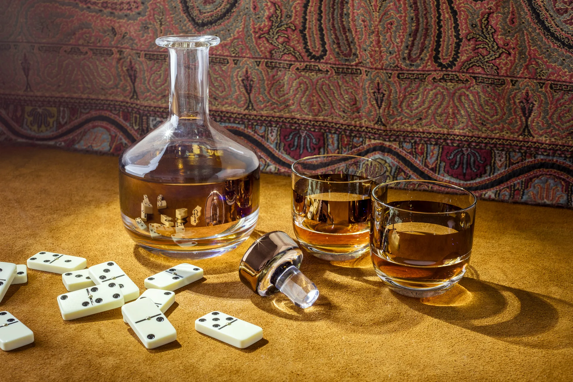 Tank whisky glass 30 cl 2-pack, Clear-copper Tom Dixon