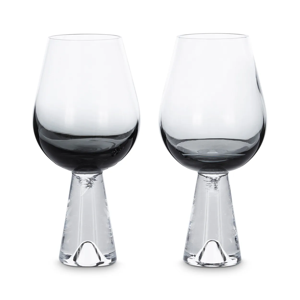 Tom Dixon Tank wine glass 2-pack black | Scandinavian Design | Wine glasses | Transparent
