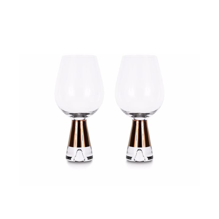 Tank wine glass 2-pack - Copper - Tom Dixon