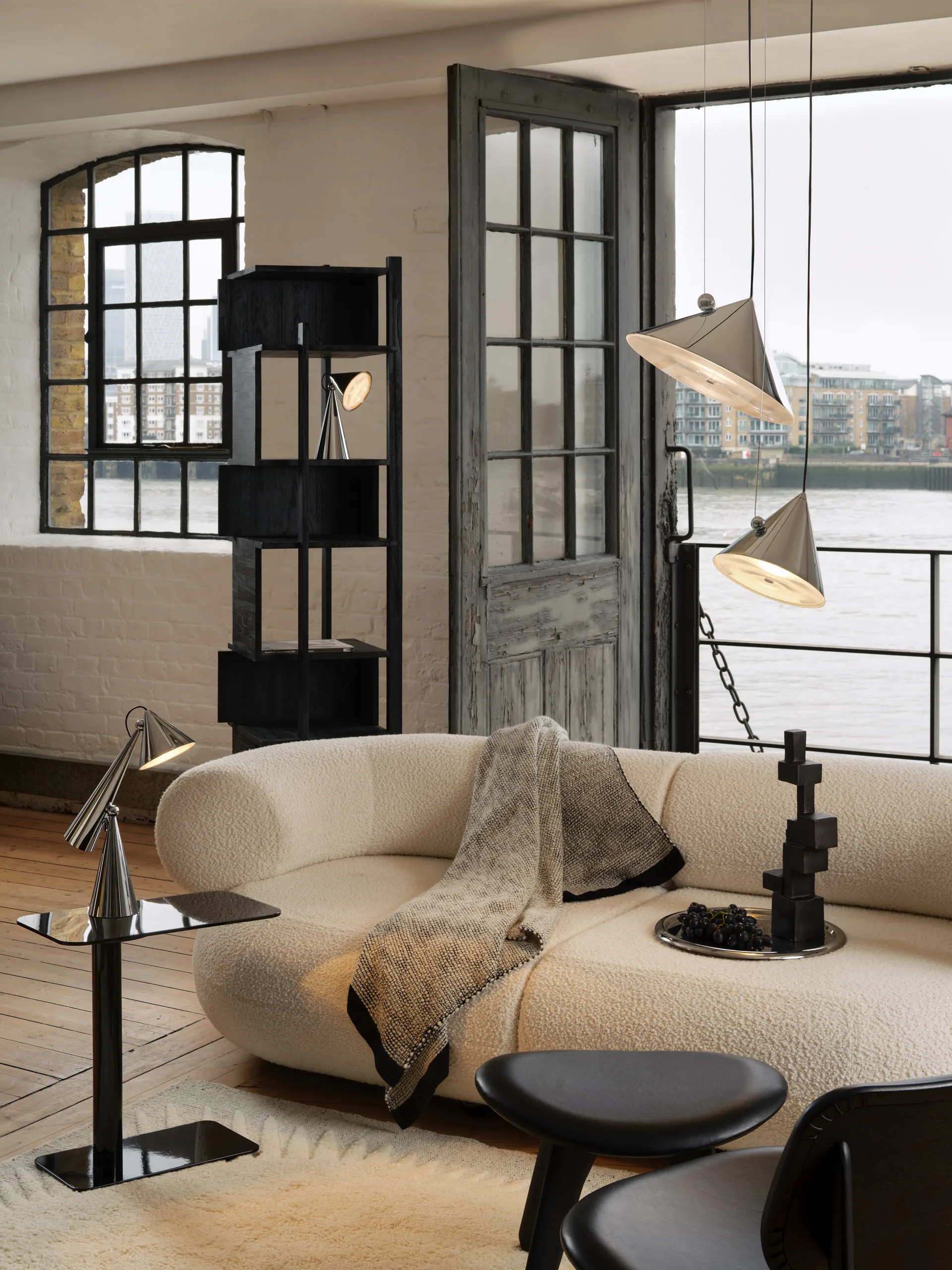 Thread felt 140x180 cm, Black & White Tom Dixon
