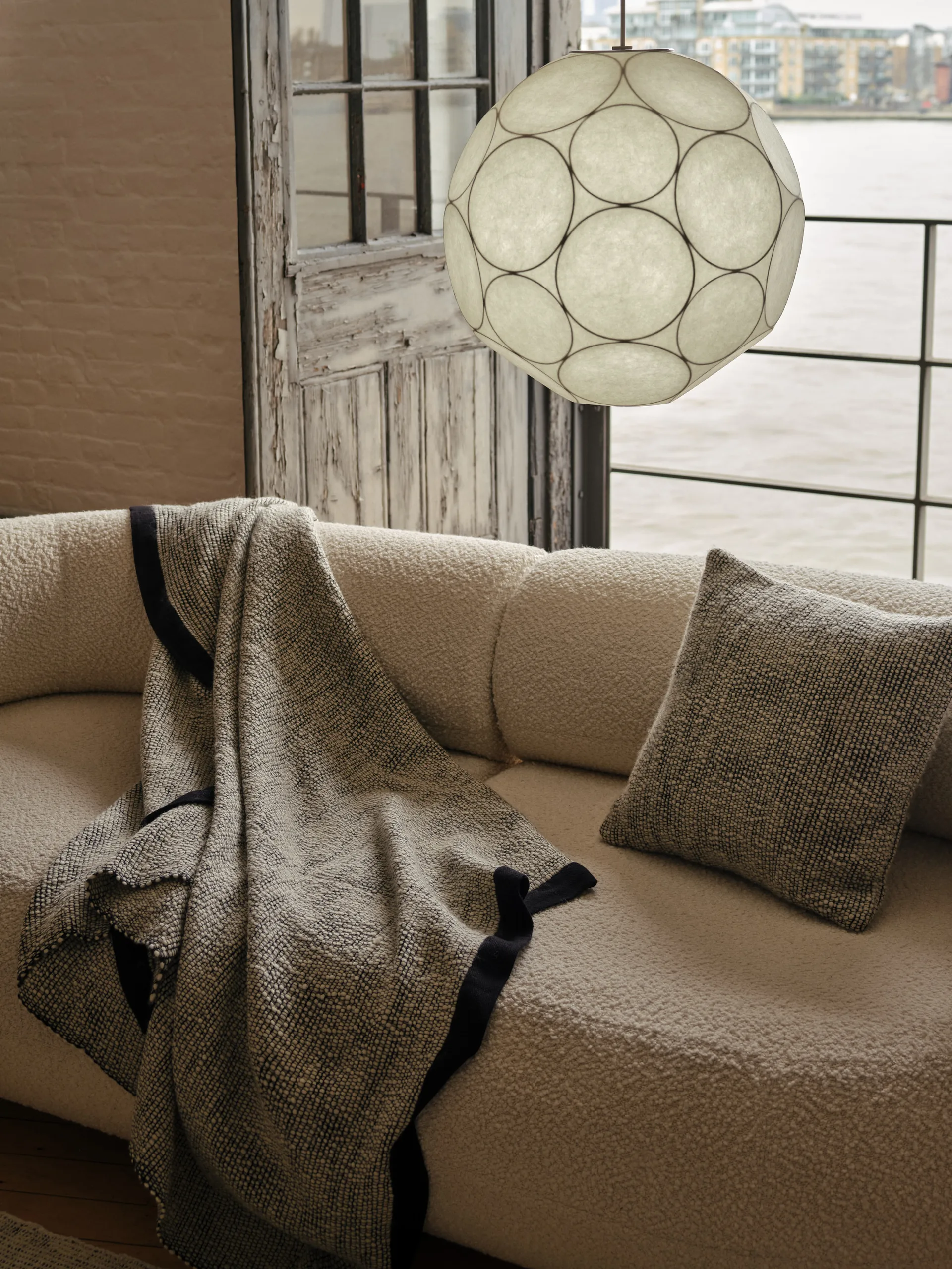 Thread felt 140x180 cm, Black & White Tom Dixon