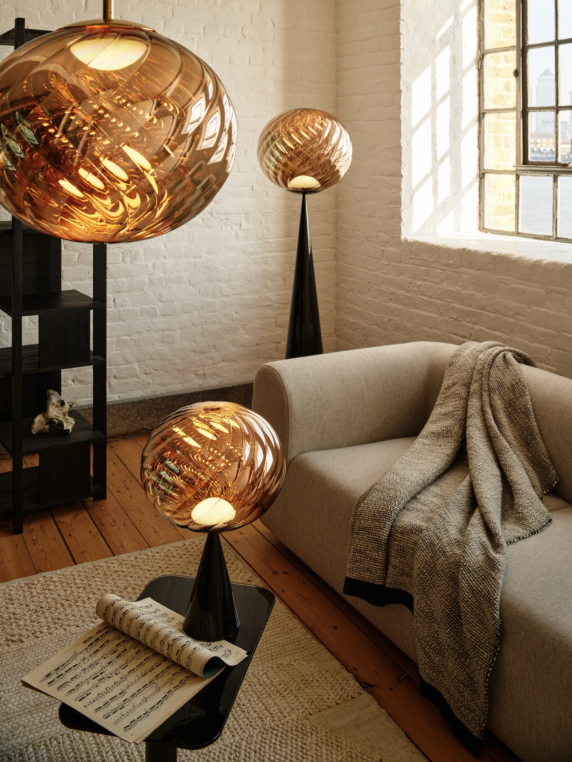 Thread felt 140x180 cm, Black & White Tom Dixon