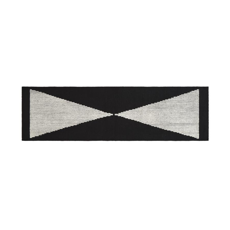 Tom Dixon Wedge rug 70x250 cm | Scandinavian Design | Fringe & Deep pile rugs | Black