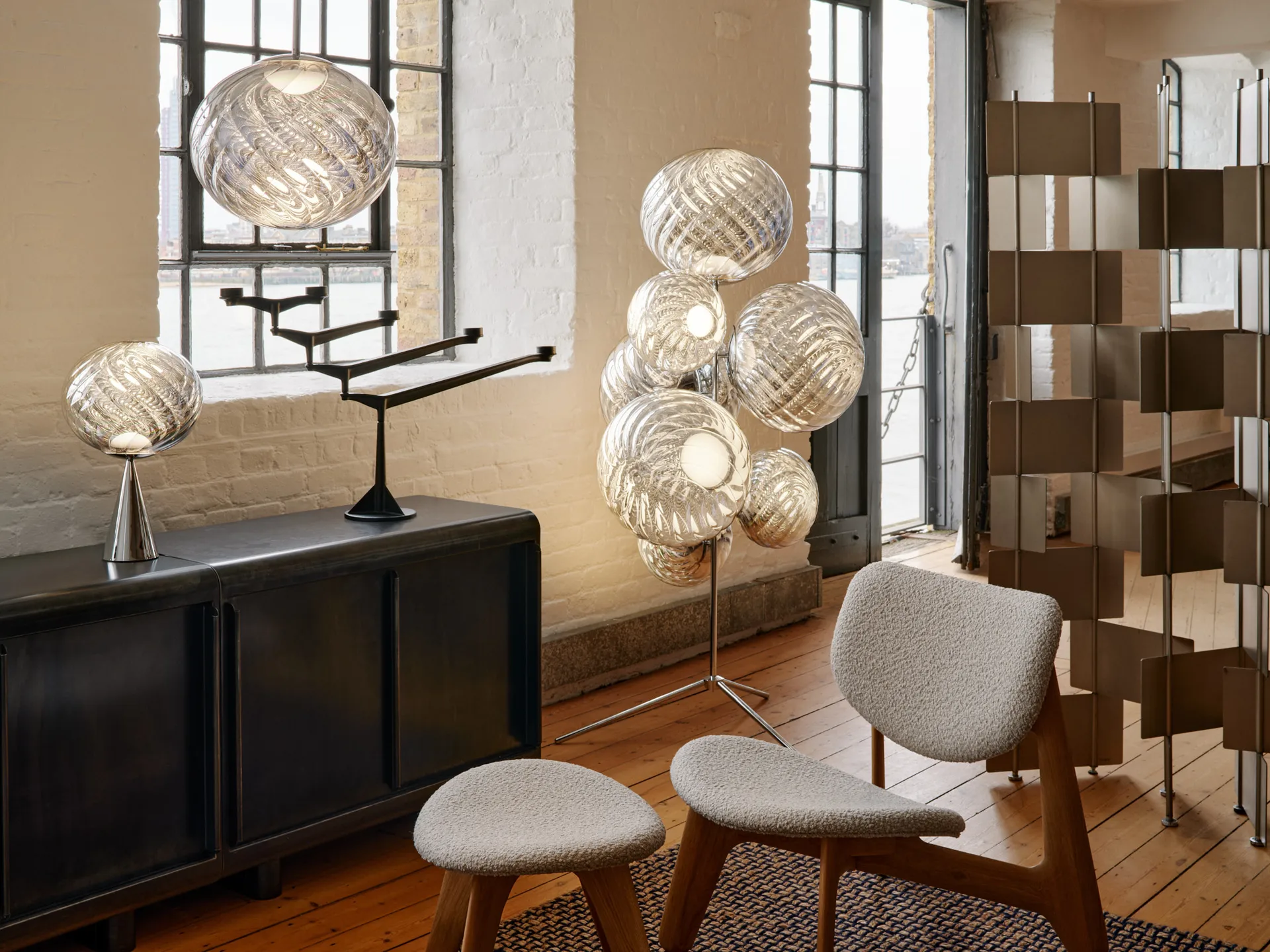 Whirl pendant Ø30 cm, Silver Tom Dixon
