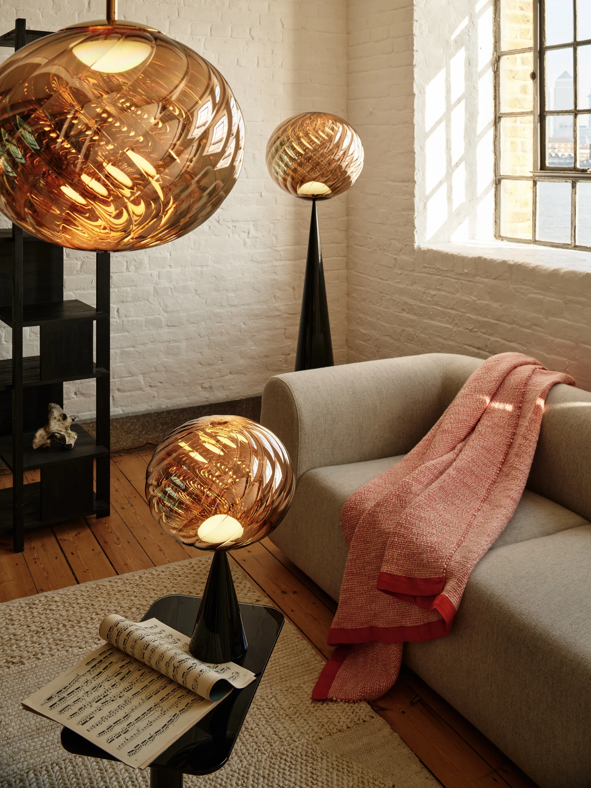 Whirl pendant Ø45 cm, Gold Tom Dixon