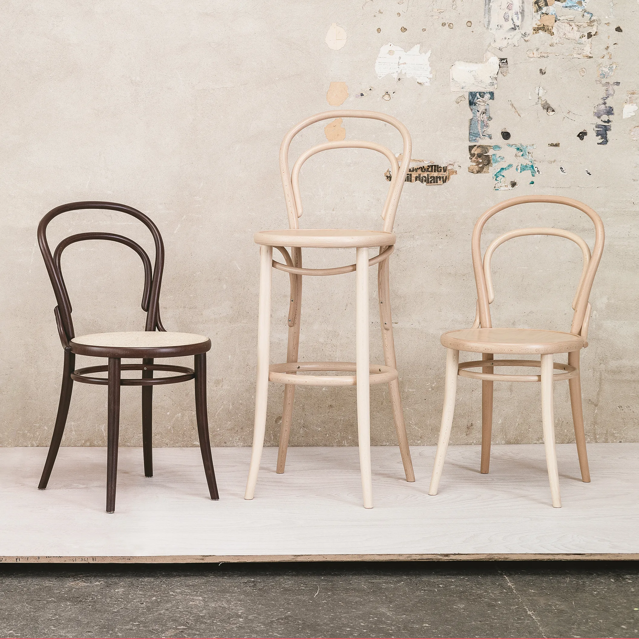 Ton chair, Beech clear lacquer-New veneer seat