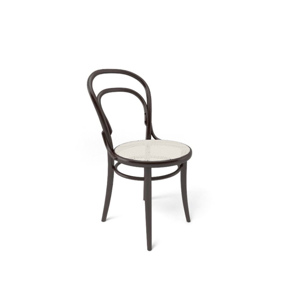 Ton no.14 chair Coffee B4-New rattan seat | Scandinavian Design | Chairs | Brown