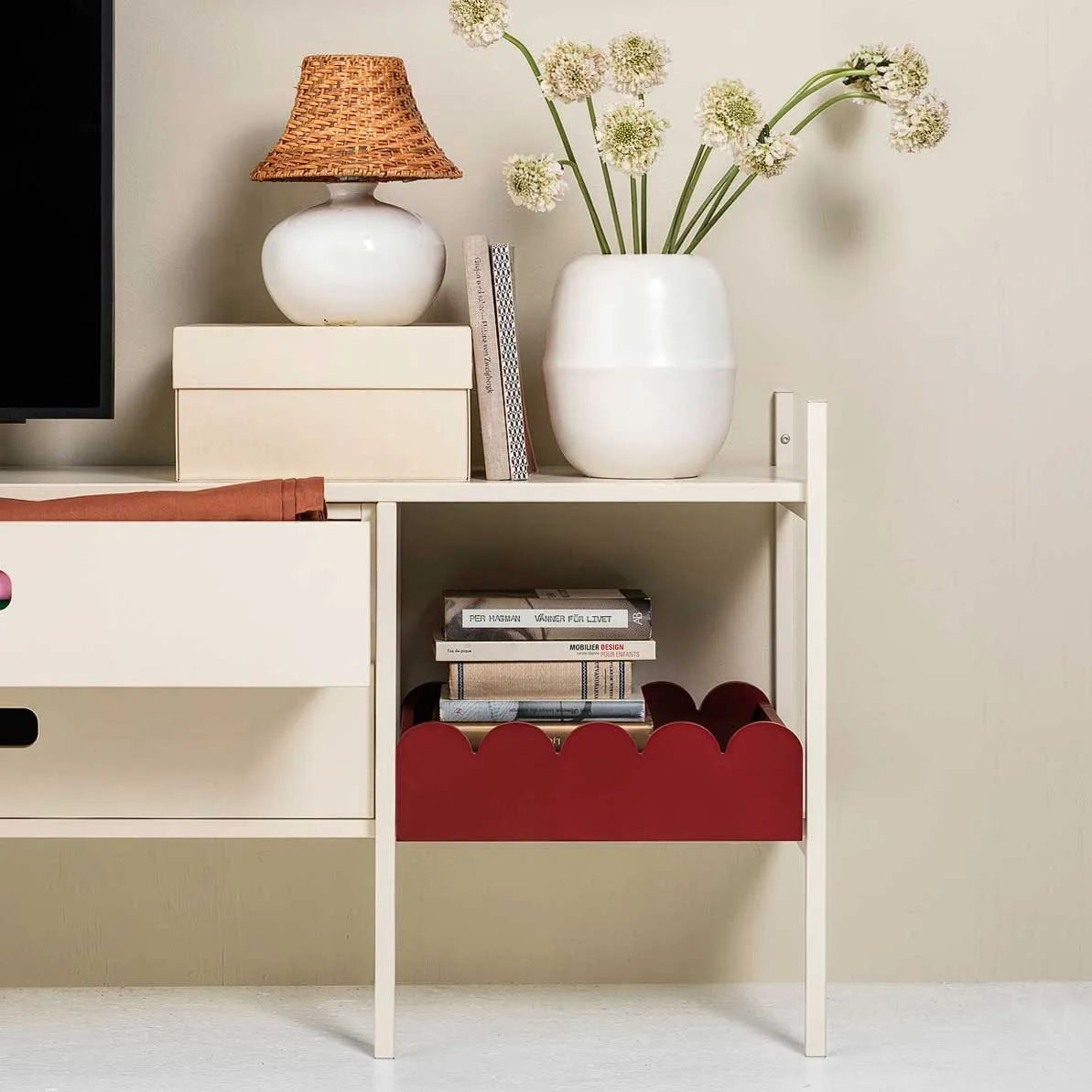 Bump tray 35x41 cm, Burgundy TÔNN furniture