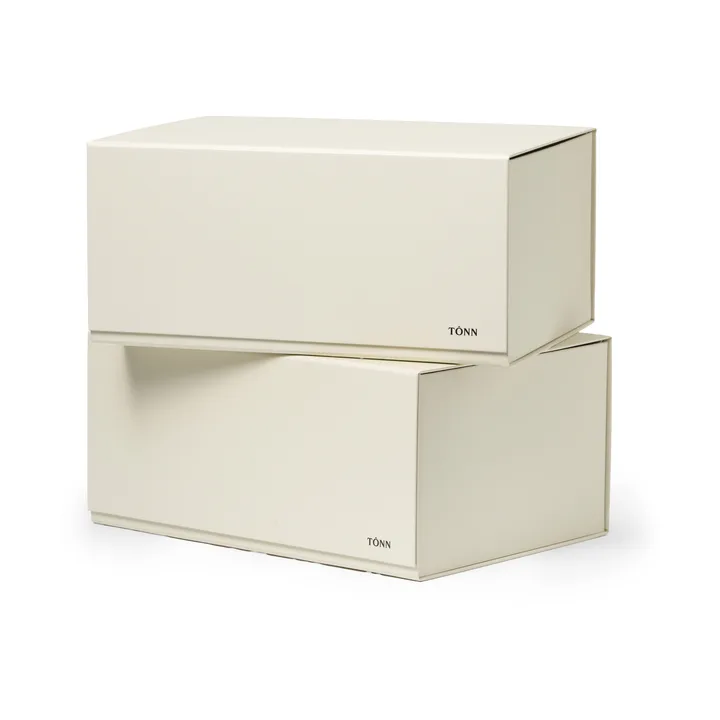 Pac box storage box - Off-white, medium 30x13.5x22 cm, 2-pack - TÔNN furniture