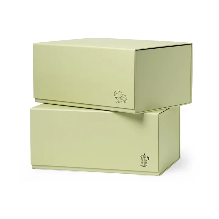 Pac box storage box - TÔNN x MAJASBOK Elderflower green, 2-pack - TÔNN furniture