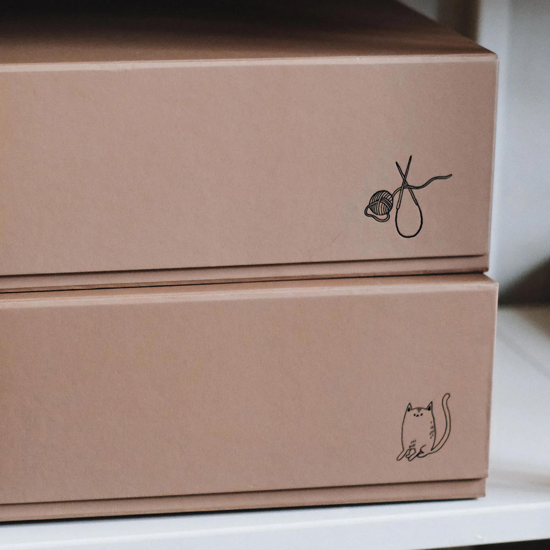 Pac box storage box, TÔNN x MAJASBOK Mocca, 32.5x10.5x30 cm, 2-pack TÔNN furniture