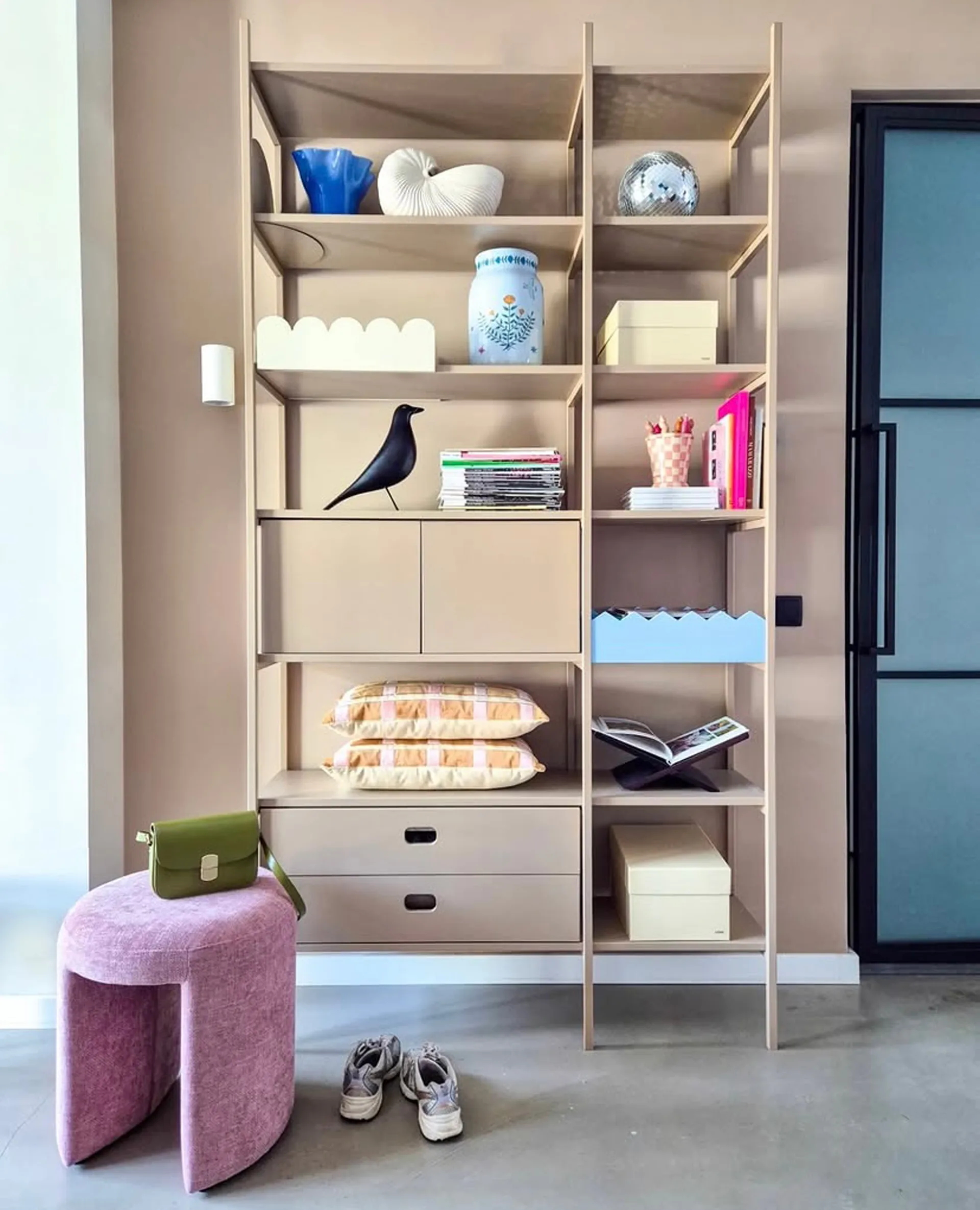 Portal bookcase, Camel, 123 cm TÔNN furniture