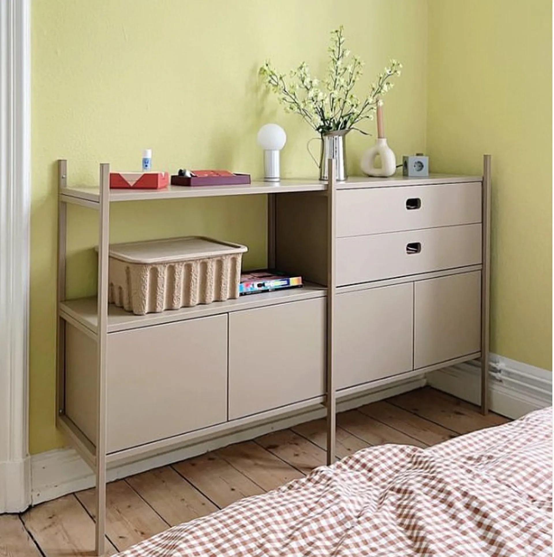 Portal bookcase small, Camel, 158 cm TÔNN furniture
