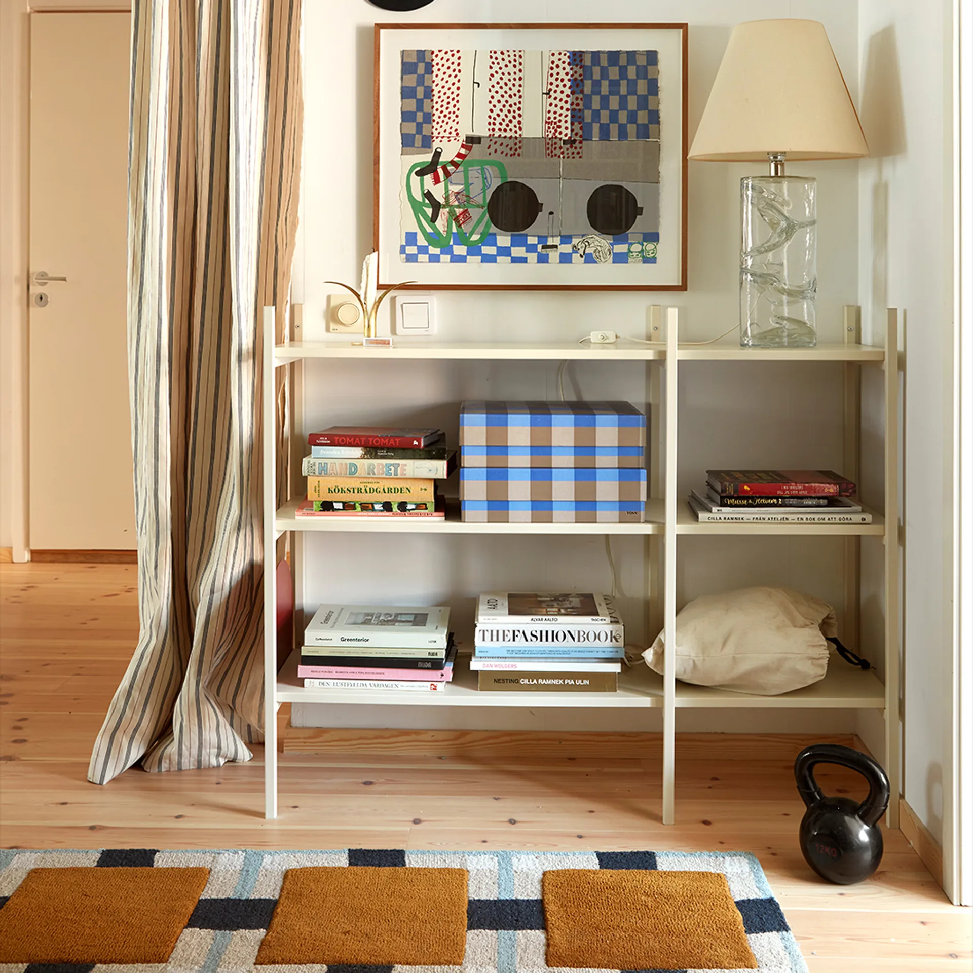 Portal bookcase small, Off white, 123 cm TÔNN furniture