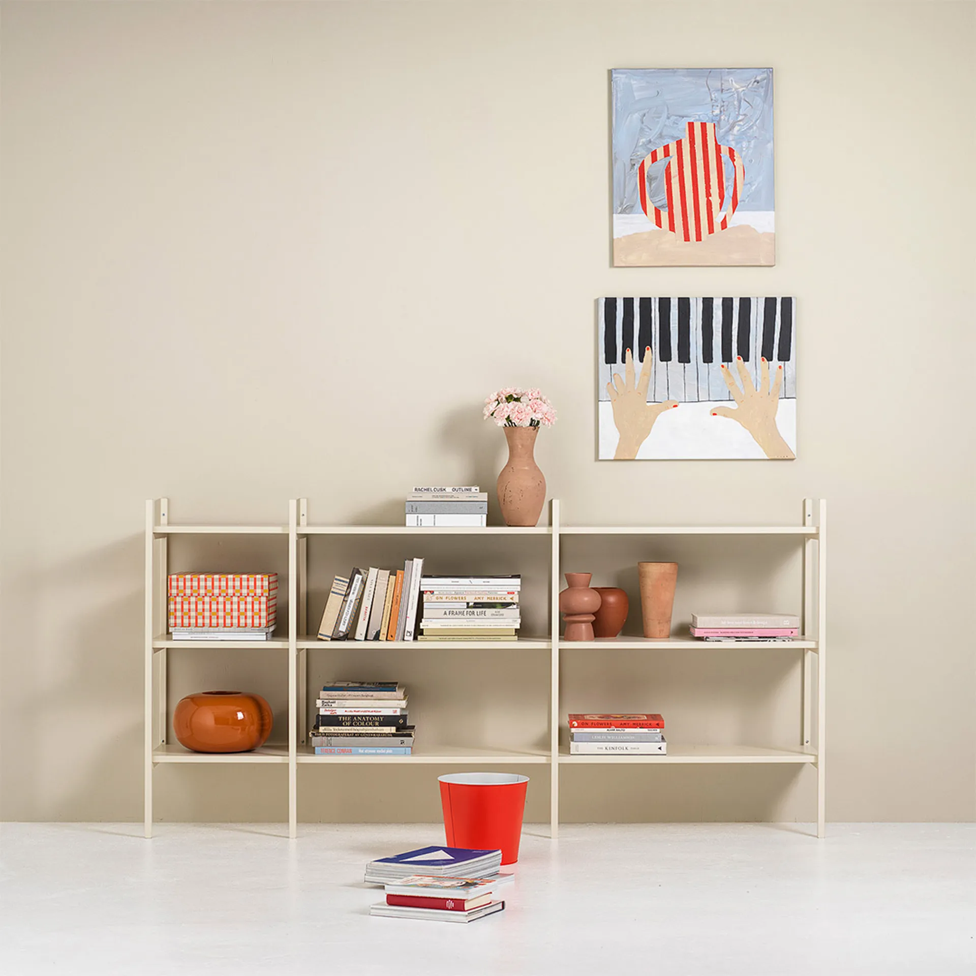 Portal bookcase small, Off white, 201 cm TÔNN furniture