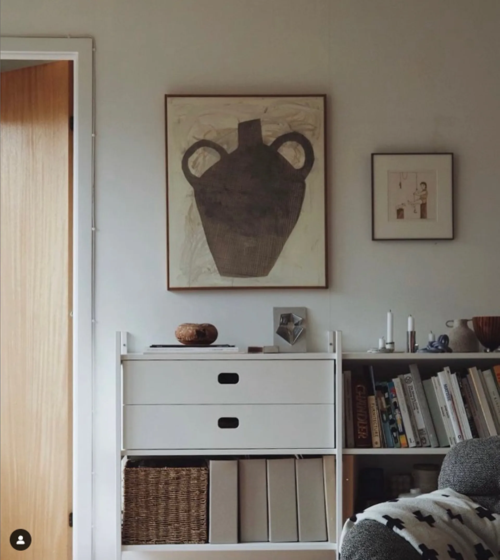 Portal bookcase small, White, 158 cm TÔNN furniture