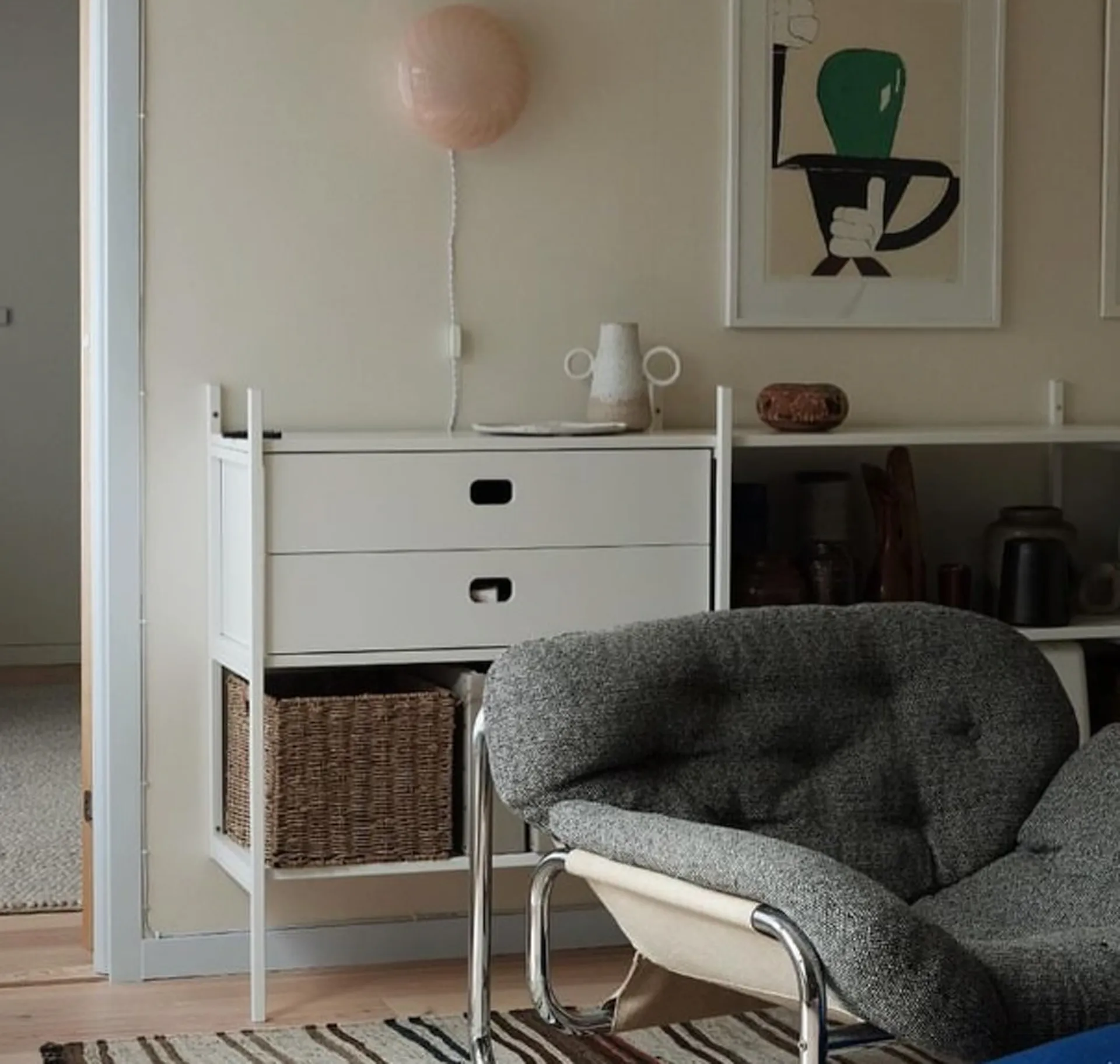 Portal bookcase small, White, 158 cm TÔNN furniture