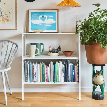 Portal bookcase small, White, 80 cm - TÔNN furniture