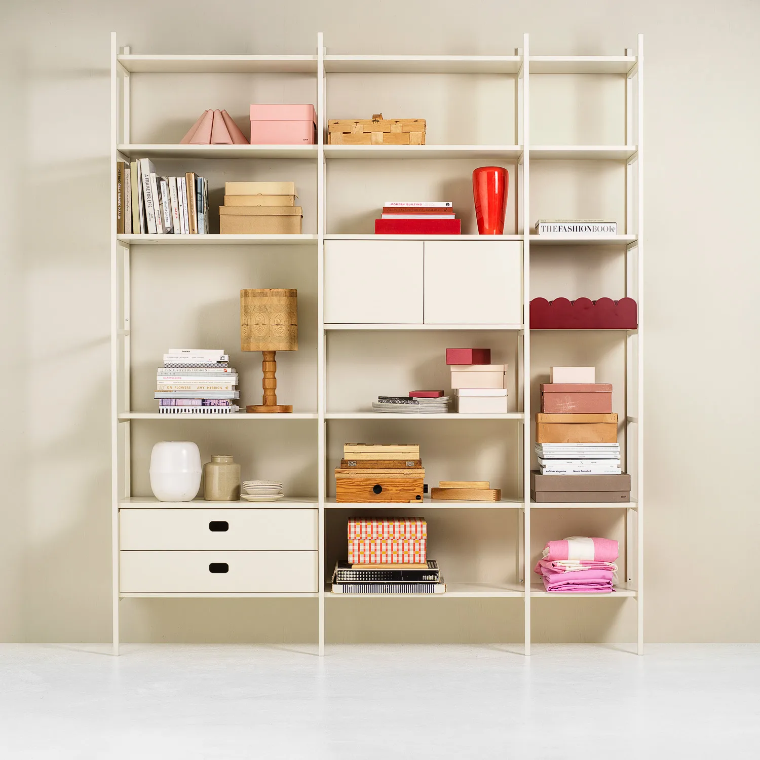 Portal bookshelf 158 cm - Off-white,  TÔNN furniture