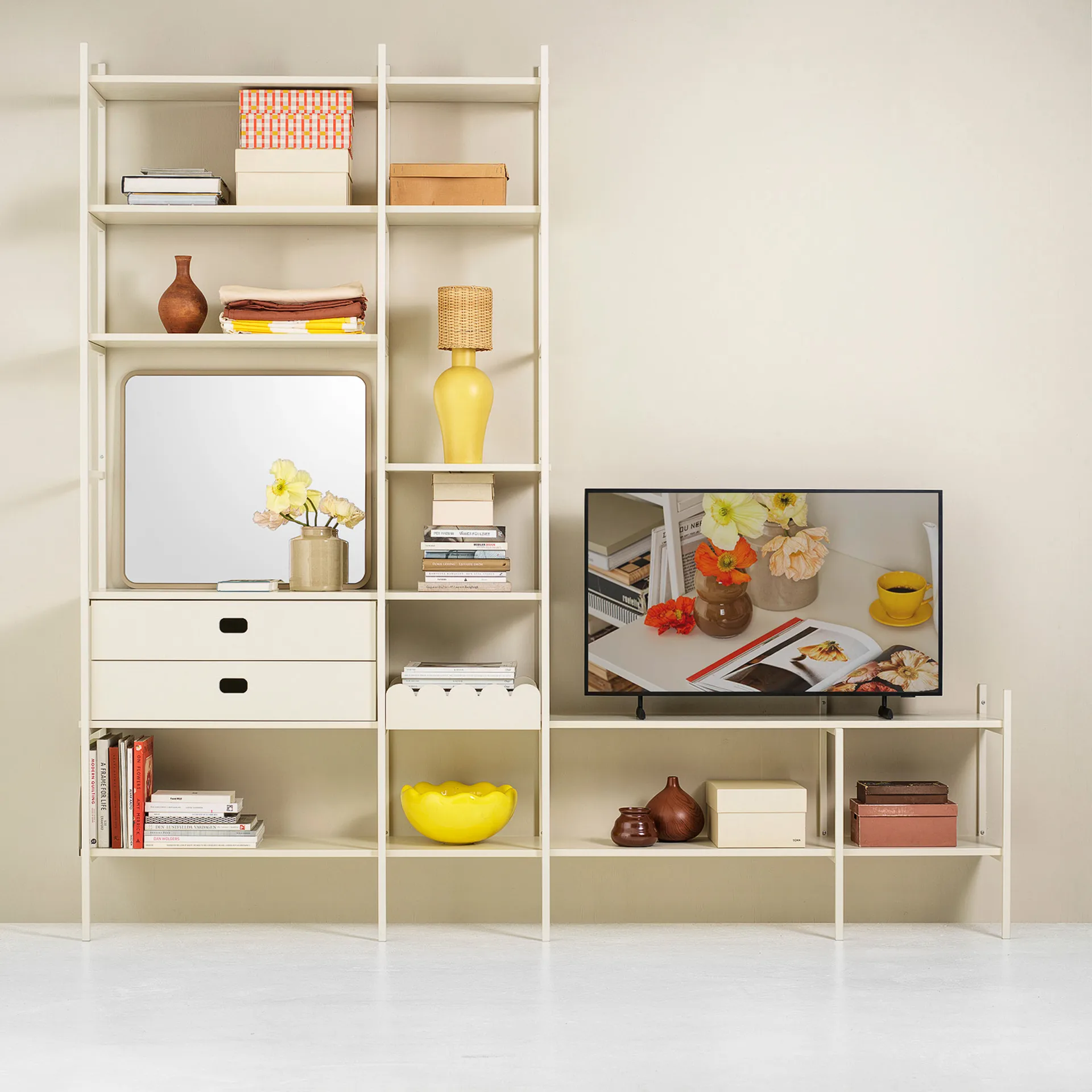 Portal TV shelf, Off white, 244 cm TÔNN furniture