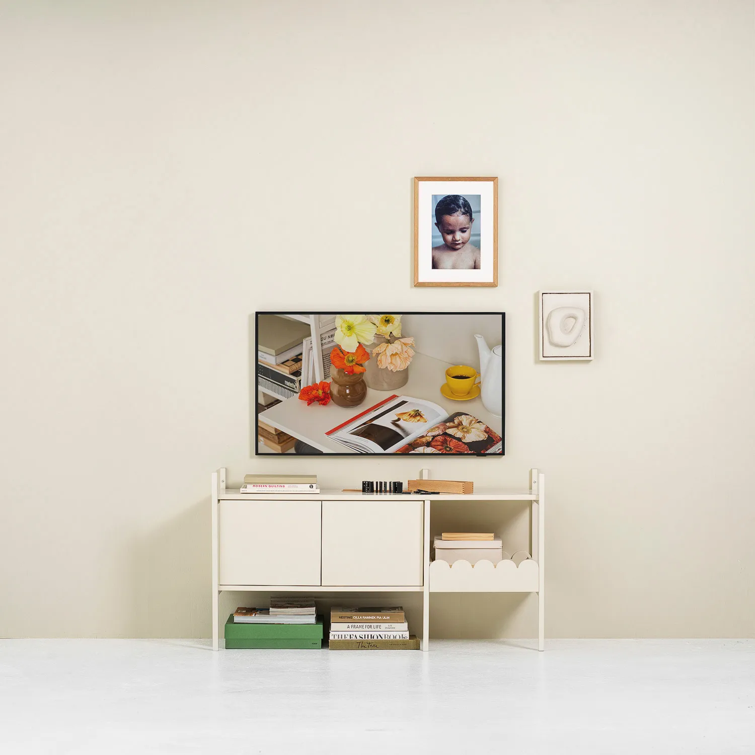 Portal TV stand 123 cm - Off-white,  TÔNN furniture