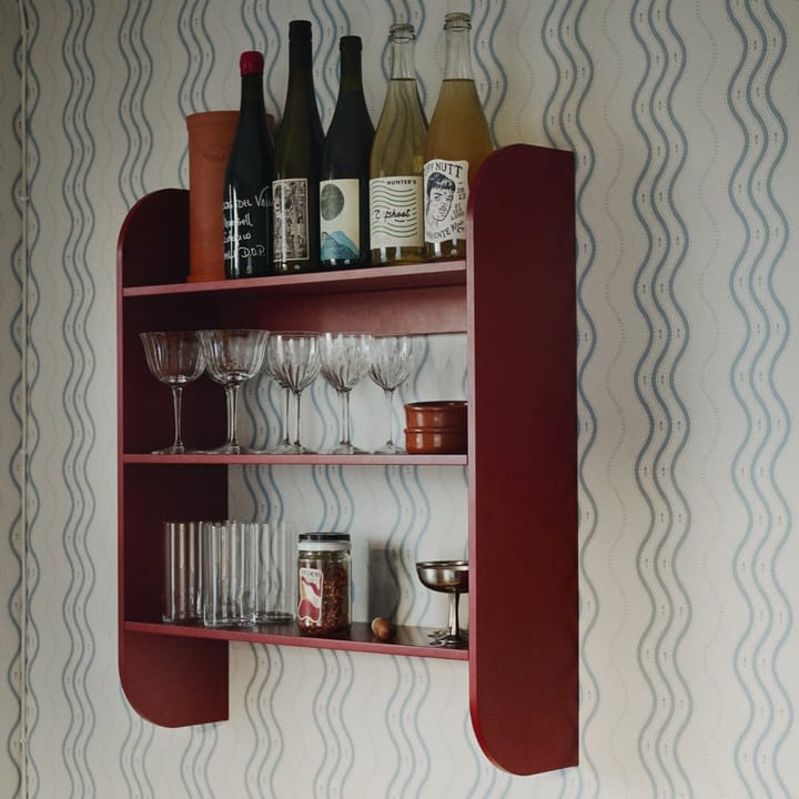 Strapats wall shelf 62x73,6 cm, Burgundy TÔNN furniture