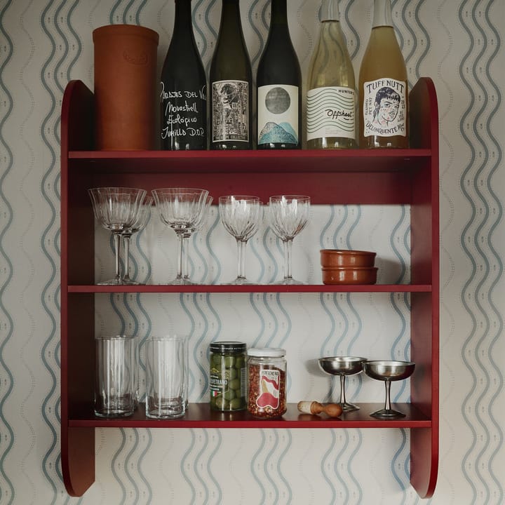 Strapats wall shelf 62x73,6 cm, Burgundy TÔNN furniture