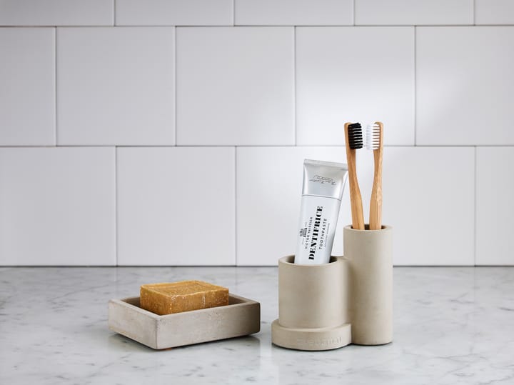 Smile toothbrush holder 7.5x11 cm, grey Tove Adman