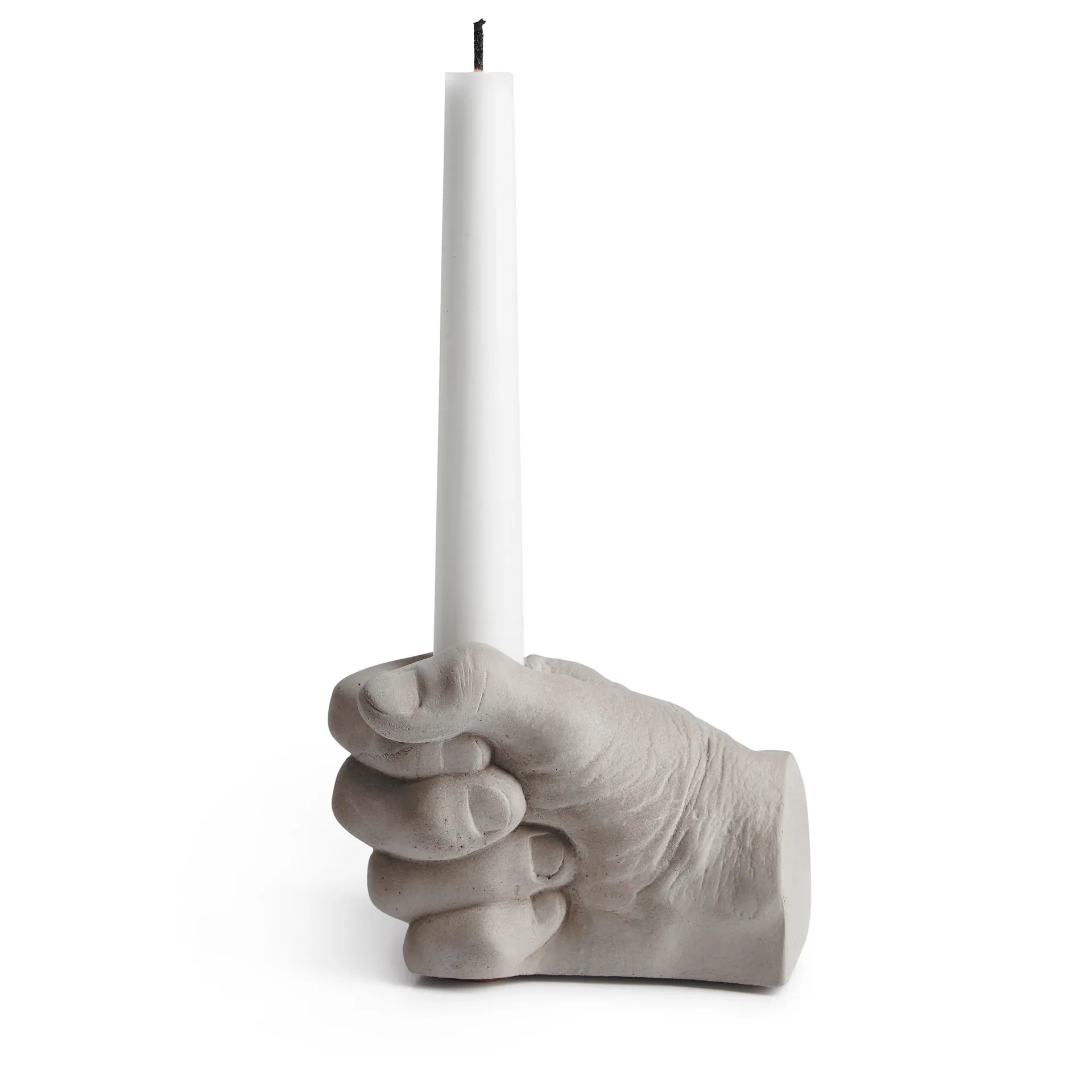 Take Care concrete candle sticks, Grey Tove Adman