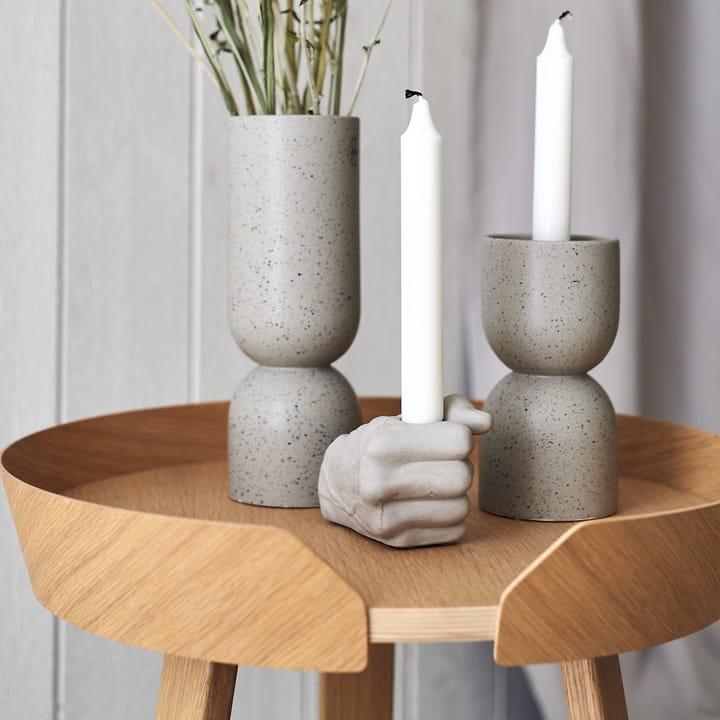 Take Care concrete candle sticks, Grey Tove Adman