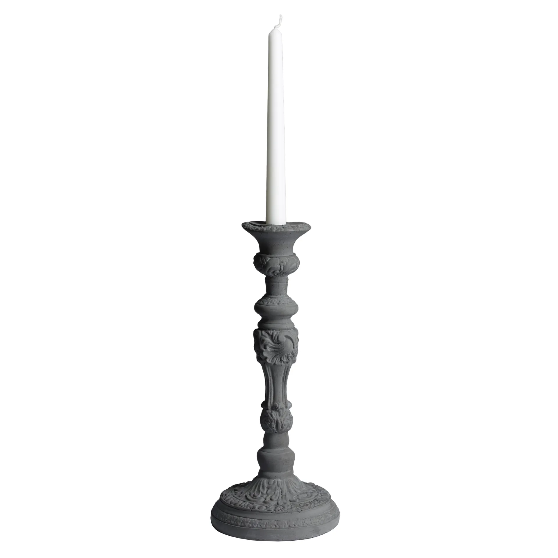 Tove Adman concrete candleholder, graphite grey concrete Tove Adman