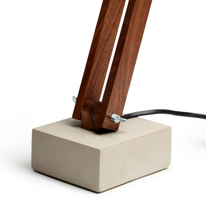 Tove Adman desk lamp, concrete-walnut Tove Adman