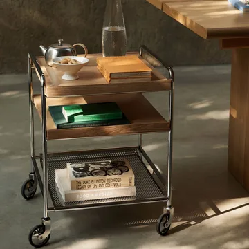 Alima NDS2 serving trolley - Lacquered oak-chrome - &Tradition