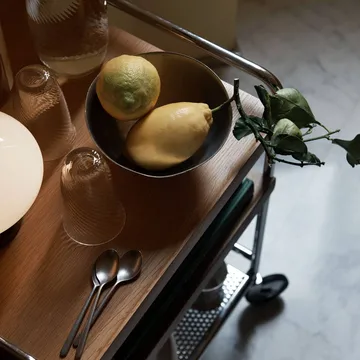 Alima NDS2 serving trolley - Lacquered walnut-chrome - &Tradition
