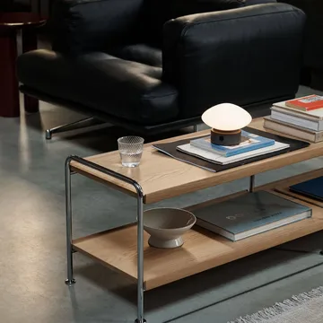 Alima NDS4 console shelf - Lacquered oak-chrome, 162x42x38 cm - &Tradition