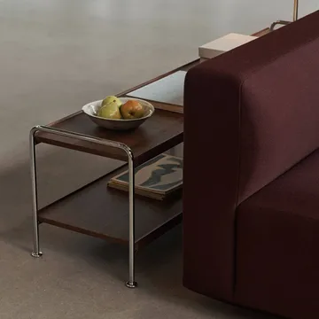 Alima NDS4 console shelf - Lacquered walnut-chrome, 162x42x38 cm - &Tradition