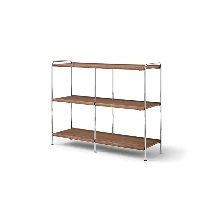 Alima NDS5 shelf - Lacquered walnut-chrome, 123x95x38 cm - &Tradition