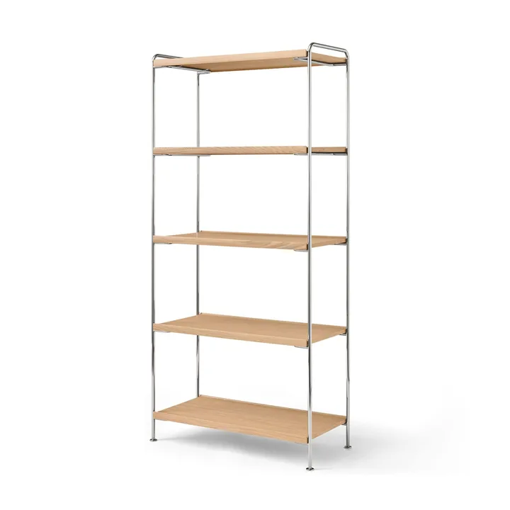 Alima NDS6 shelf - Lacquered oak-chrome - &Tradition