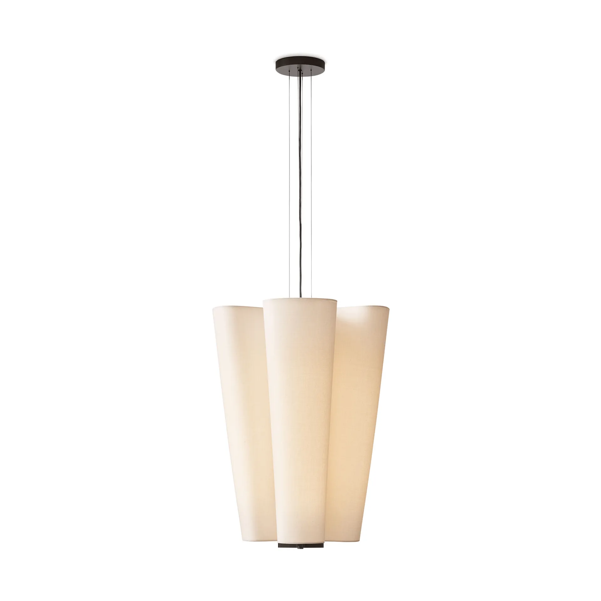 Bella chandelier pendant lamp, SC114, Bronzed & Soft Canvas, Ø47.2 cm &Tradition