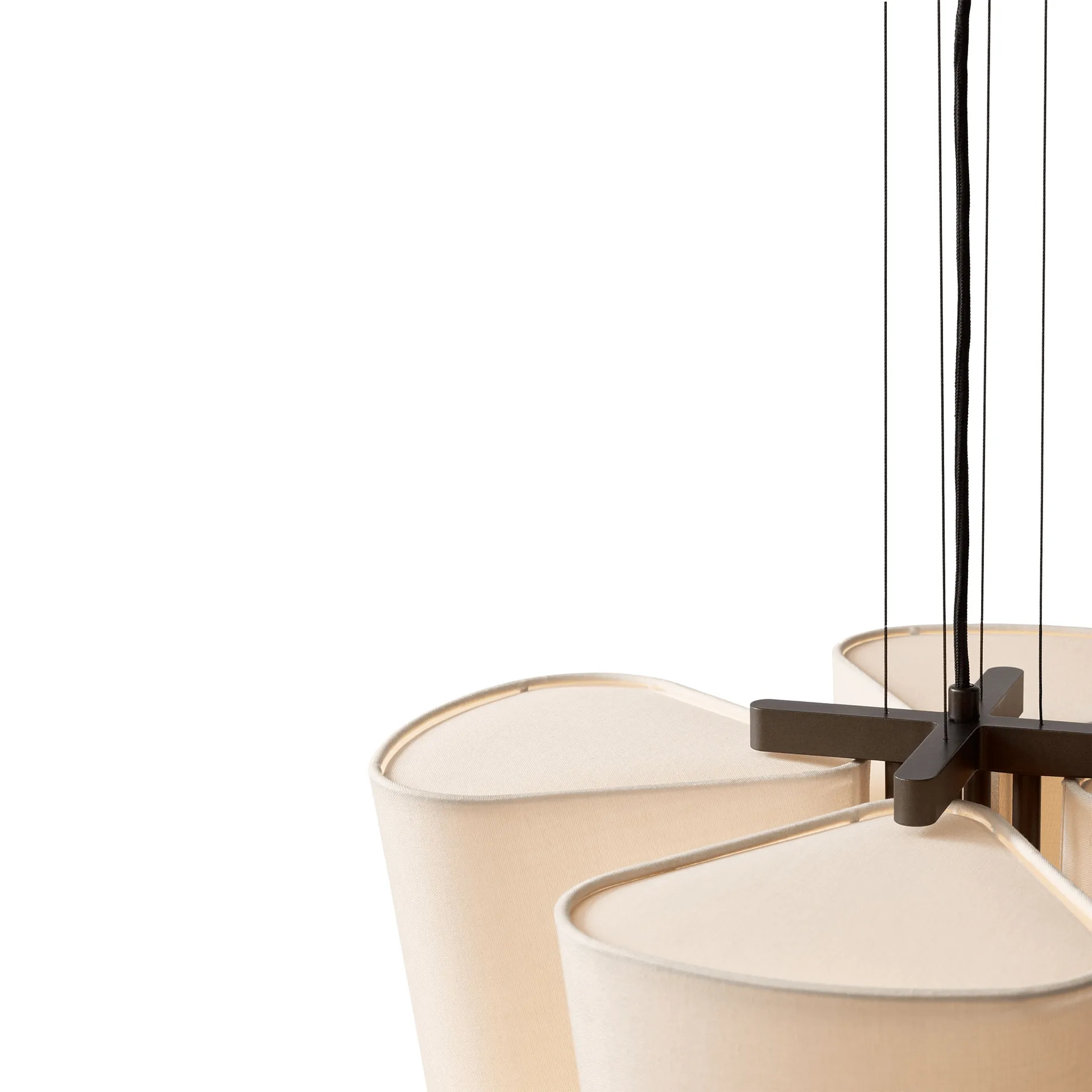 Bella chandelier pendant lamp, SC114, Bronzed & Soft Canvas, Ø47.2 cm &Tradition