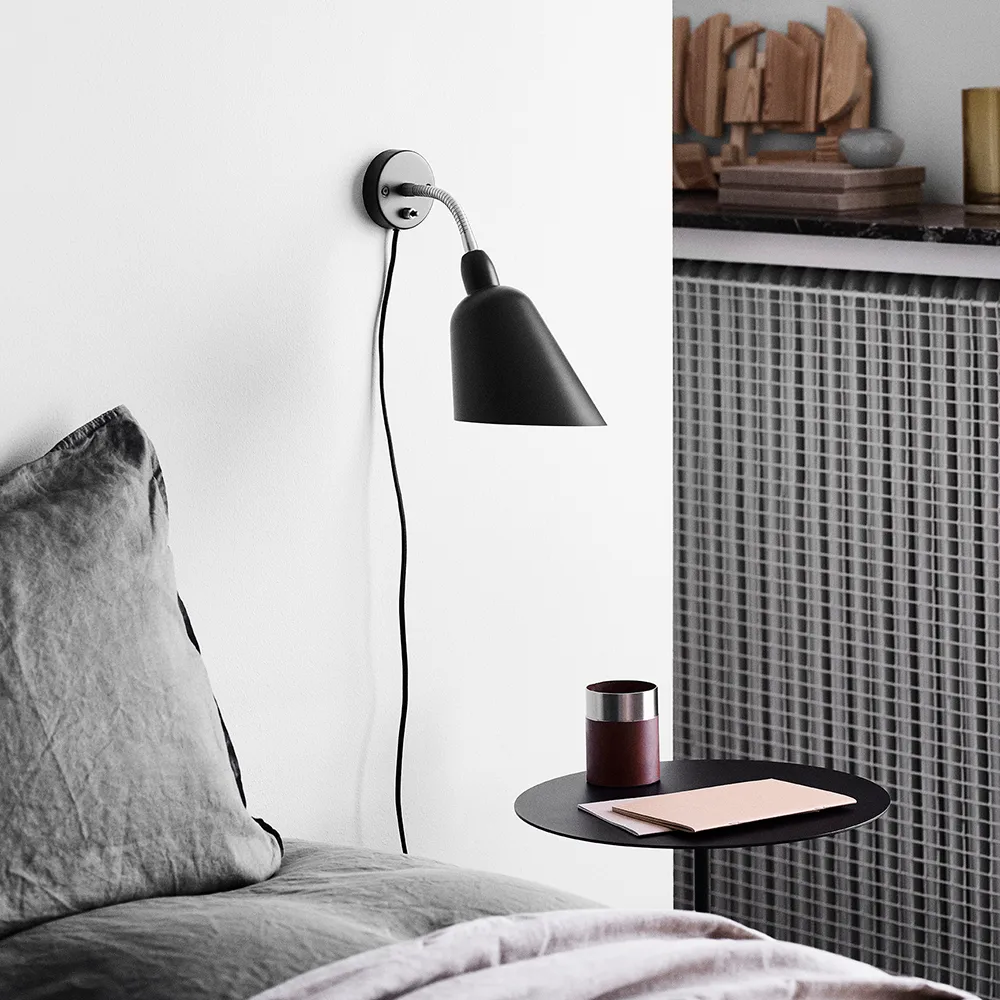 Bellevue AJ9 Wall lamp, Black/steel &Tradition