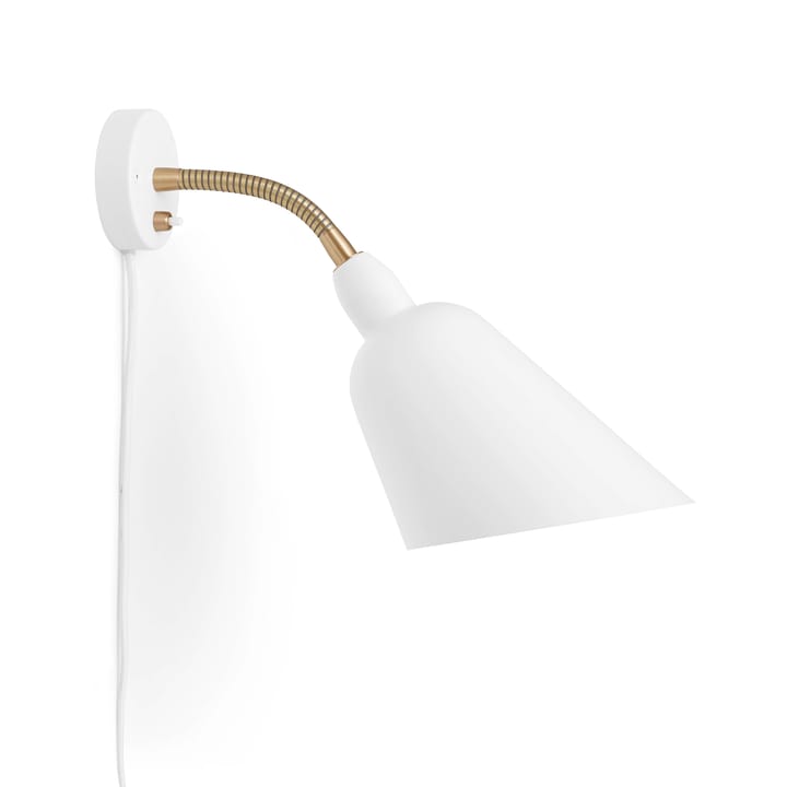 Bellevue AJ9 wall lamp, white-brass &Tradition