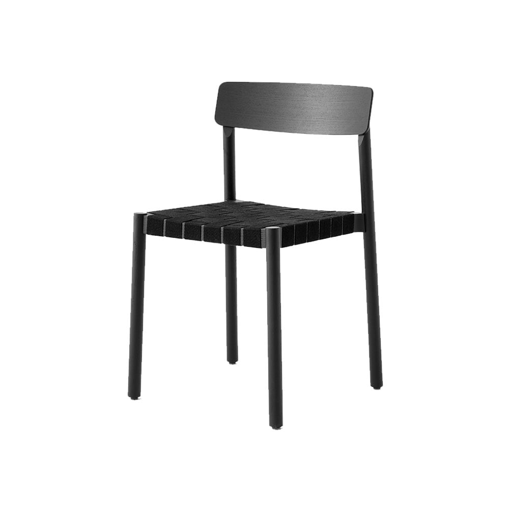 &Tradition Betty TK1 Chair Black, black braided linen band seat
