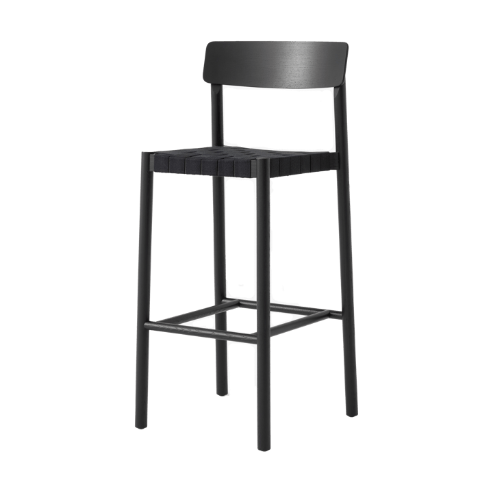 Betty TK15 Bar Chair 75 cm - Black lacquered ash-black linen - &Tradition