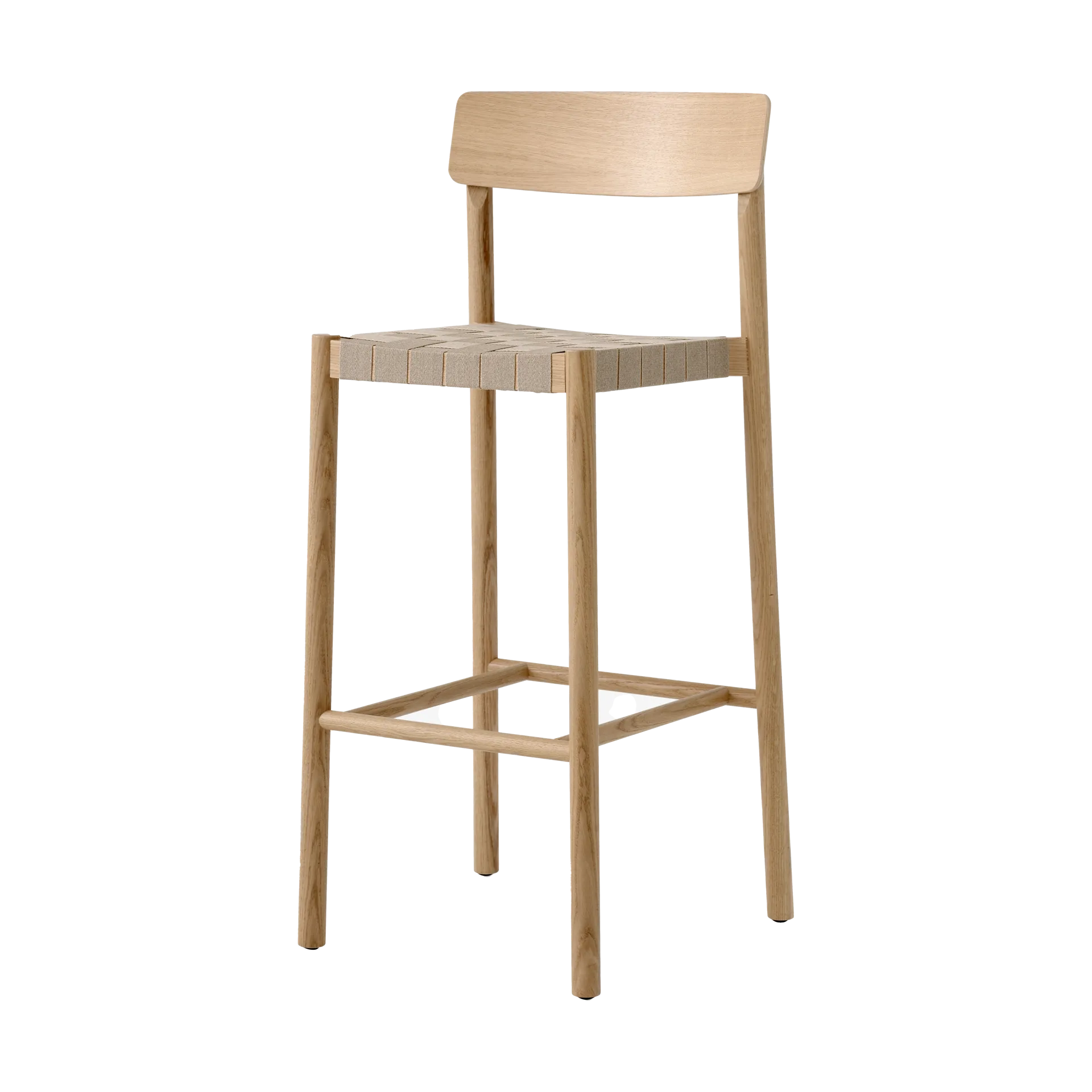 Betty TK15 Bar Chair 75 cm, Laquered solid oak-natural linen &Tradition
