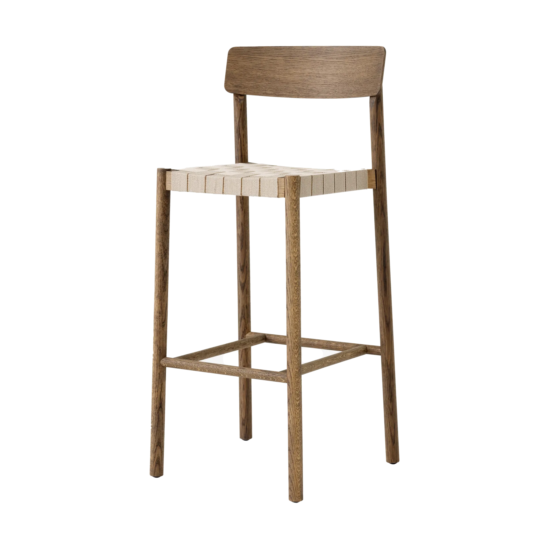 Betty TK15 Bar Chair 75 cm, Smoked oiled oak-natural linen &Tradition
