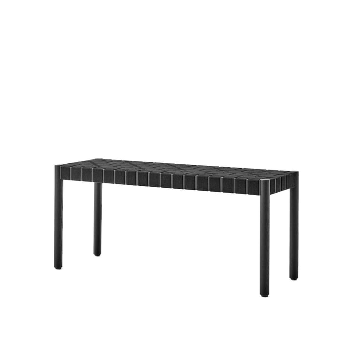 Betty TK4 bench - Black. black braided linen seat - &Tradition