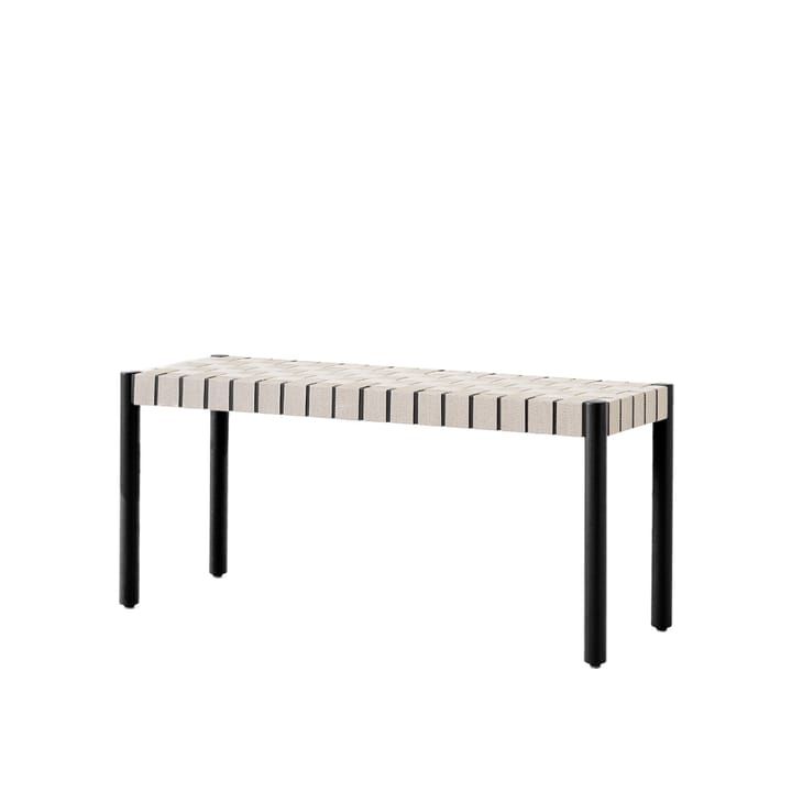 Betty TK4 bench - Black. natural braided linen seat - &Tradition